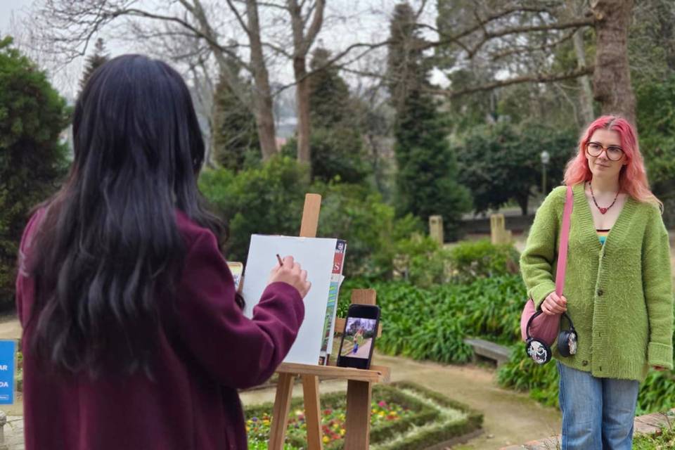 Pintura aguarela ao vivo