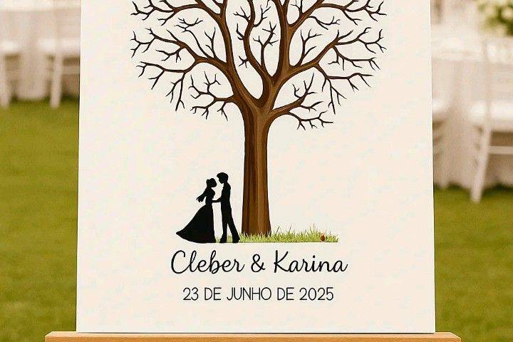Guest book com impressões digi