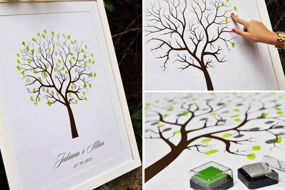 Guest book com impressões digi