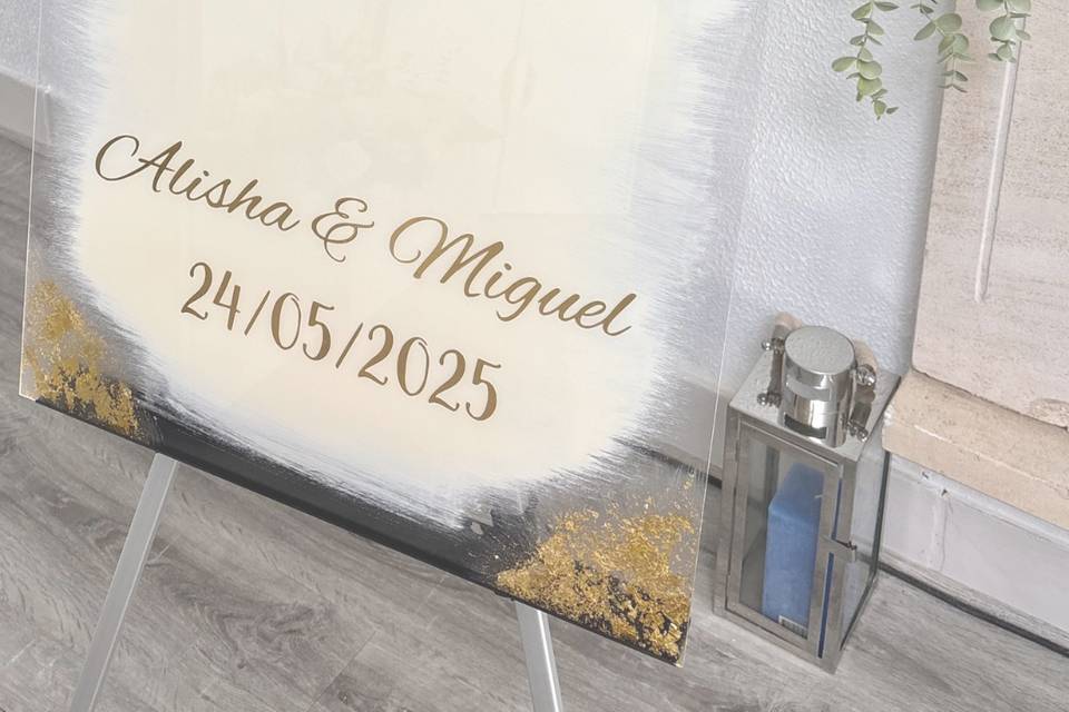 Placa de boas vindas