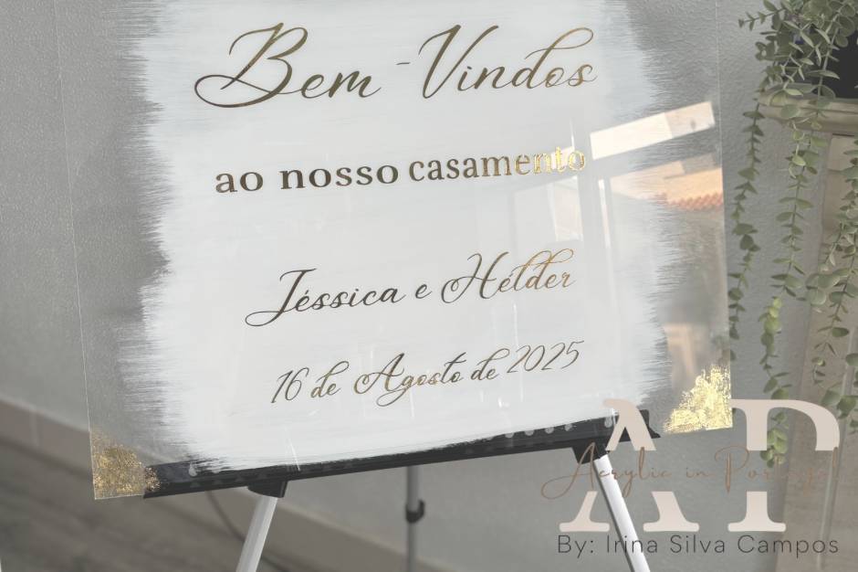 Placa de boas vindas