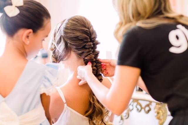 Penteado Cascata em execução