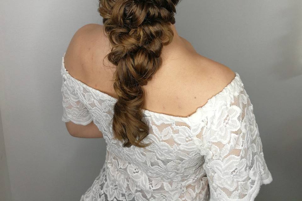 Penteado Cascata em execução