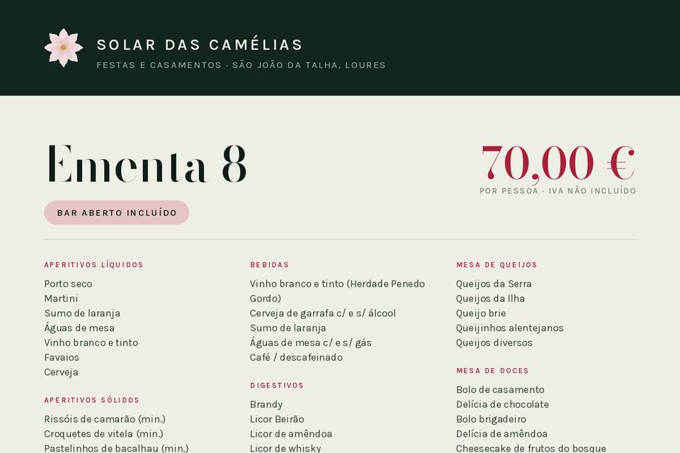 Ementa 8 — Arroz de tamboril