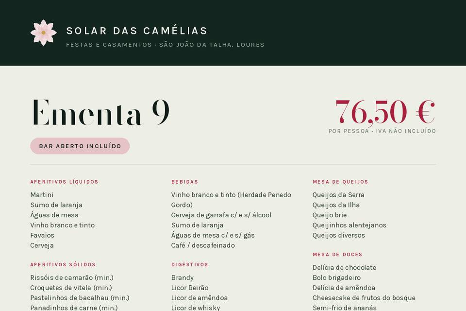 Ementa 9 — Arroz de marisco