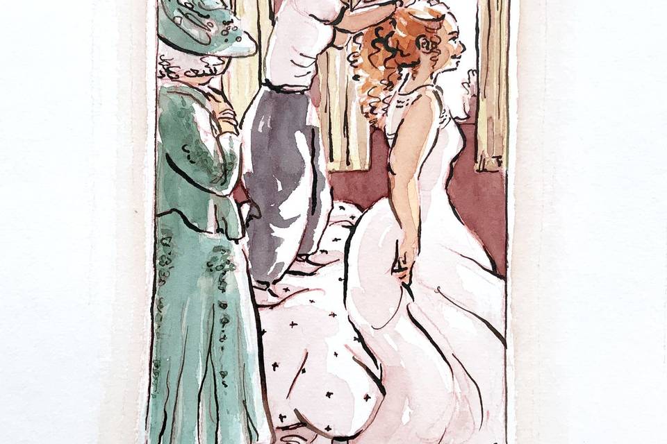 Casamento ilustrado: noiva