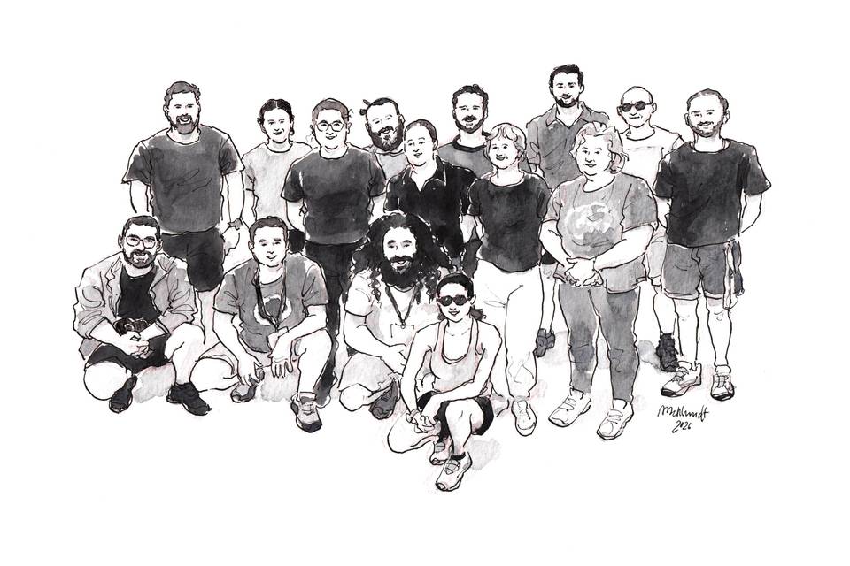 Retrato grupo grande