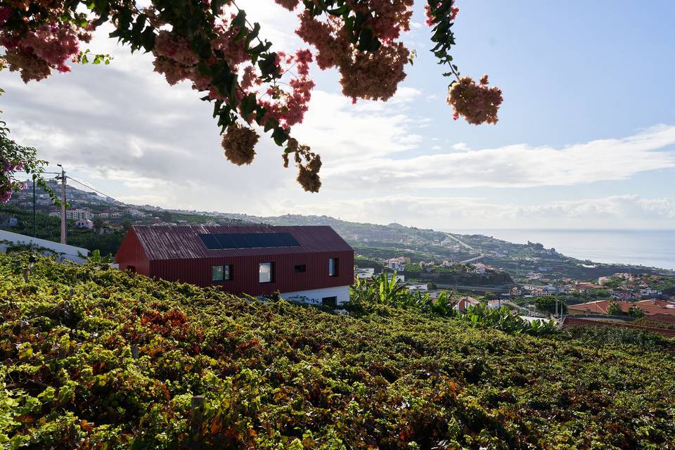 A vista sobre o Atlântico.