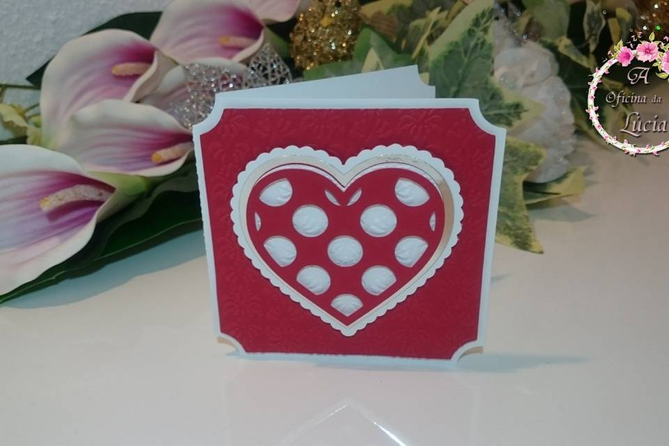 Cartão rendado valentine