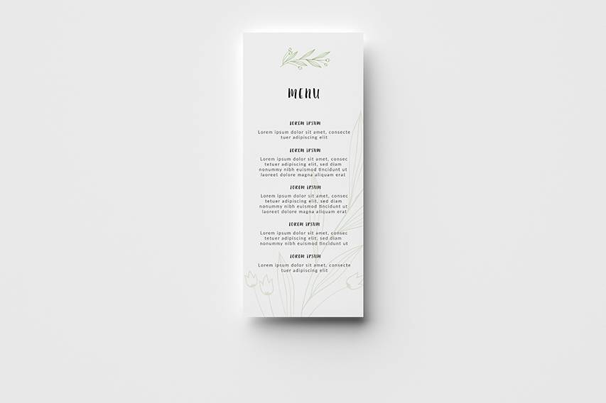 Menu de casamento