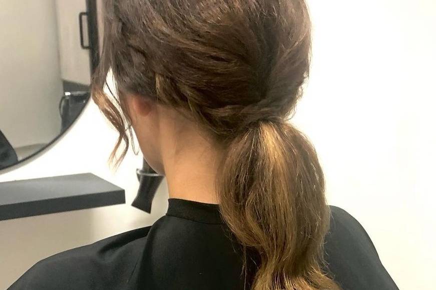 Penteado semi apanhado