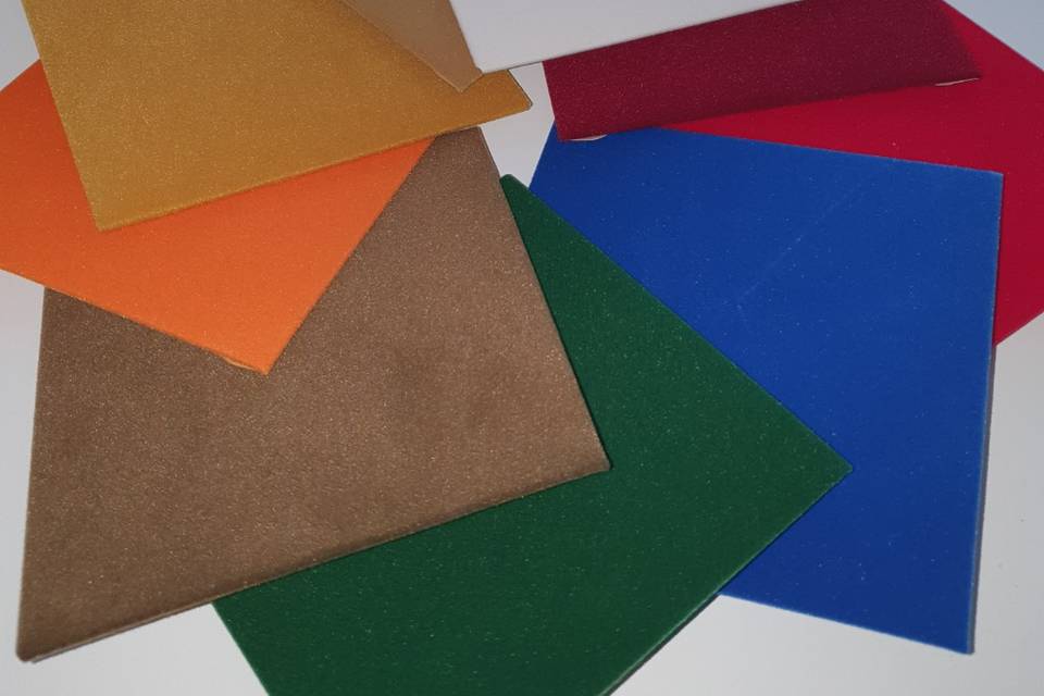 Coleção de envelopes em veludo