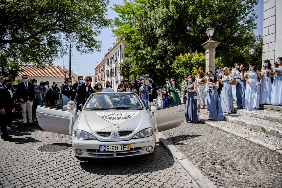 Descapotável casamento
