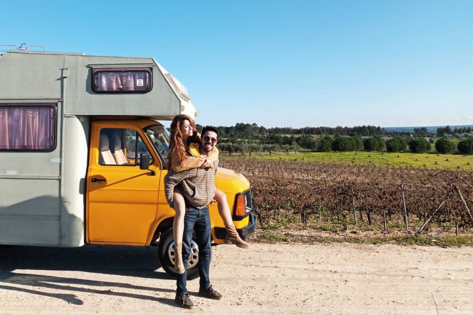 Noivos de autocaravana