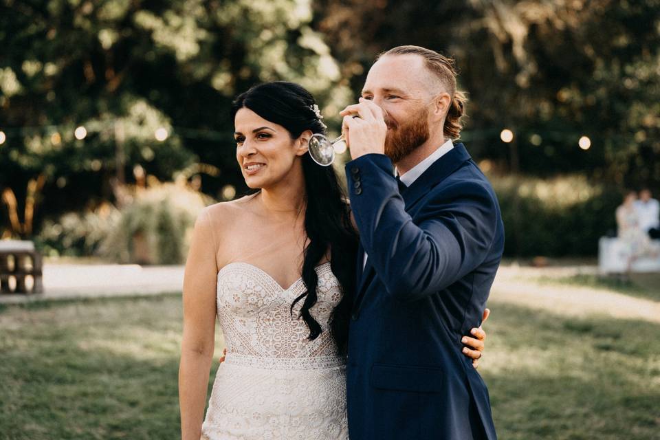 The groom and the bride