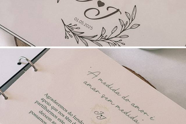 Livro de honra personalizado