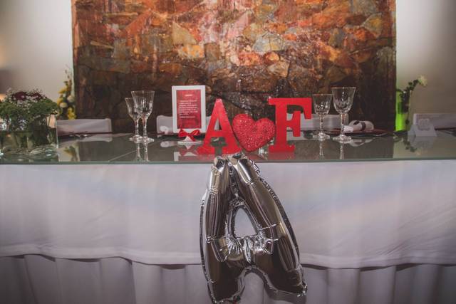 Decoração para mesa principal