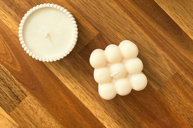 Velas aromáticas e artesanais