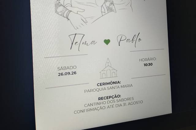 Convite de casamento