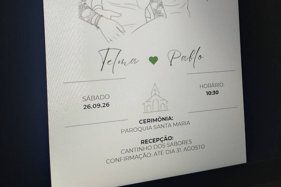 Convite de casamento