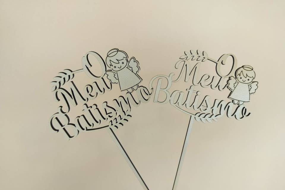 Topo de  bolo batizado