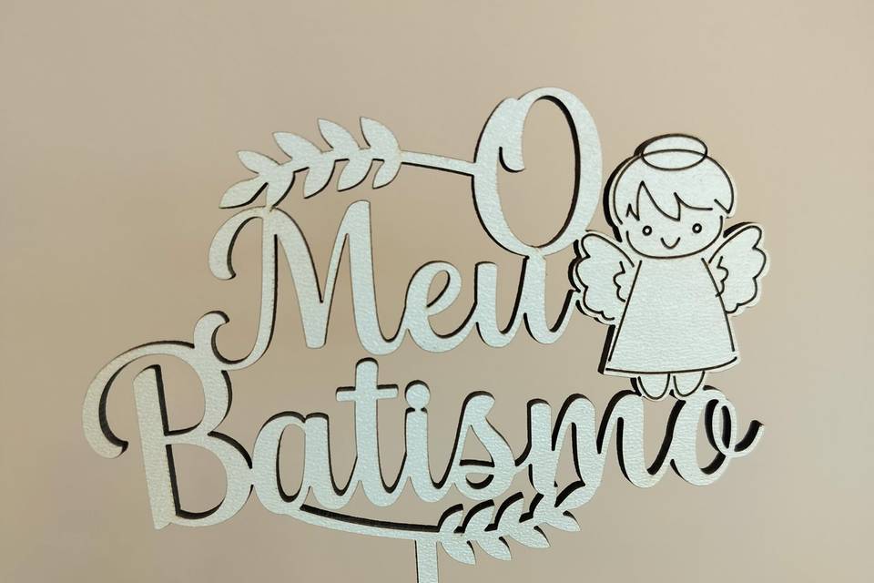 Topo de  bolo batizado