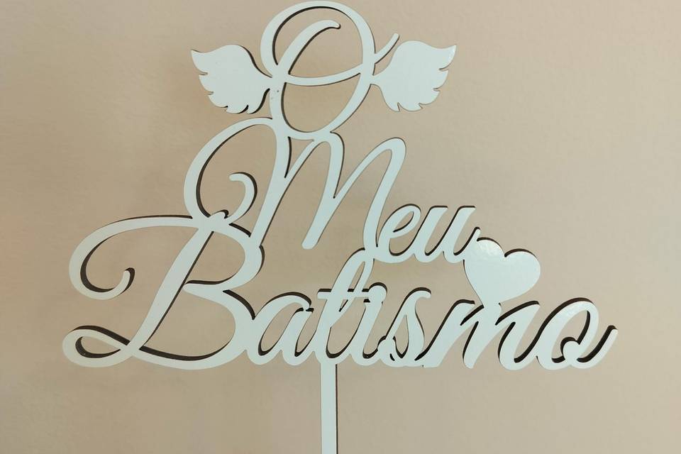 Topo de  bolo batizado