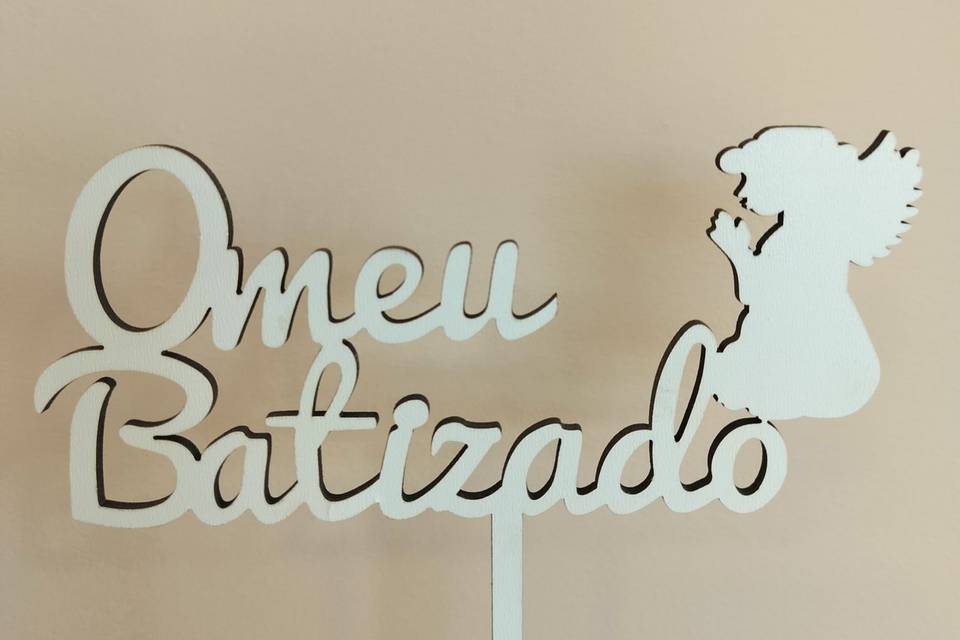 Topo de  bolo batizado