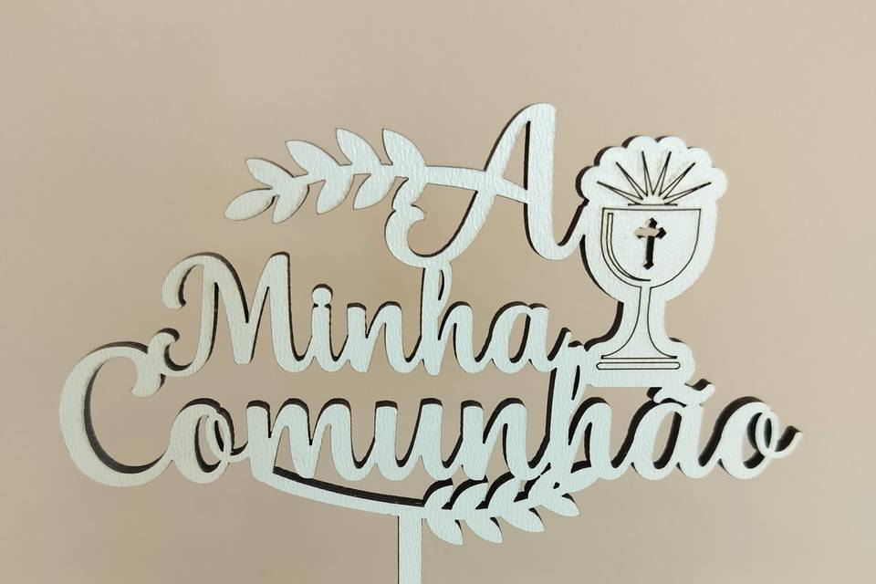 Topo de  bolo comunhão