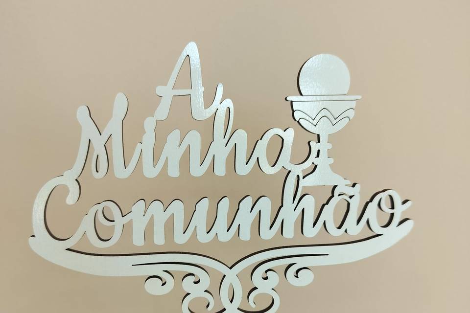 Topo de  bolo comunhão