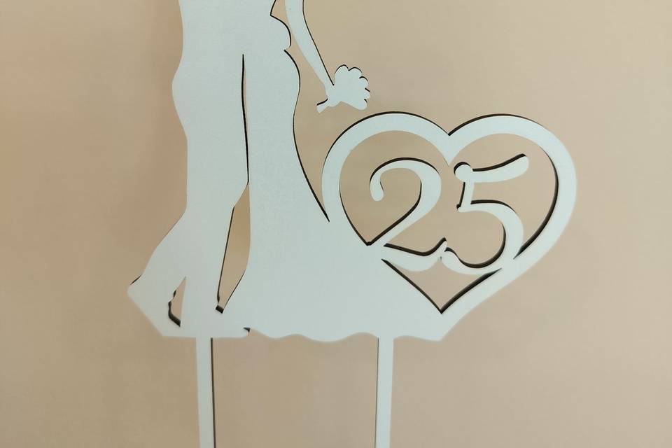 Topo bolo bodas prata