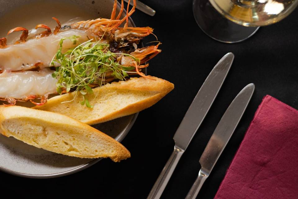 Camarão a Bulhão pato e glimão