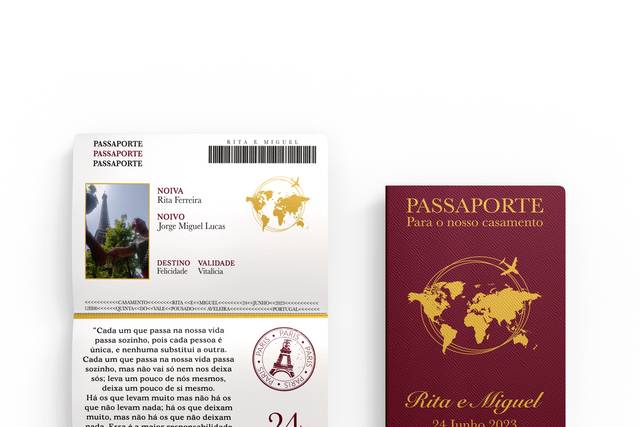 Convite Casamento - Viagens