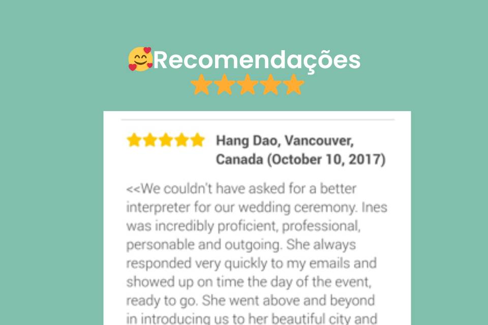 Interpreter at Weddings