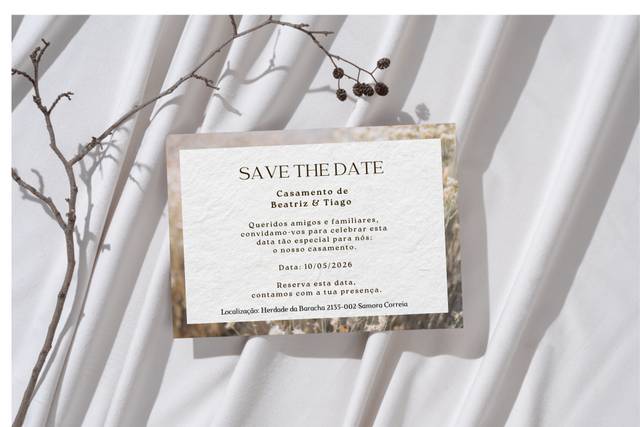 Save the date impresso trás
