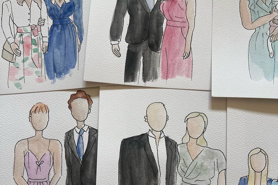Ilustrações dos convidados