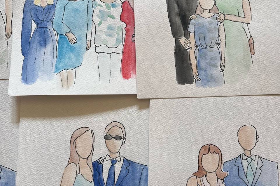 Ilustrações dos convidados