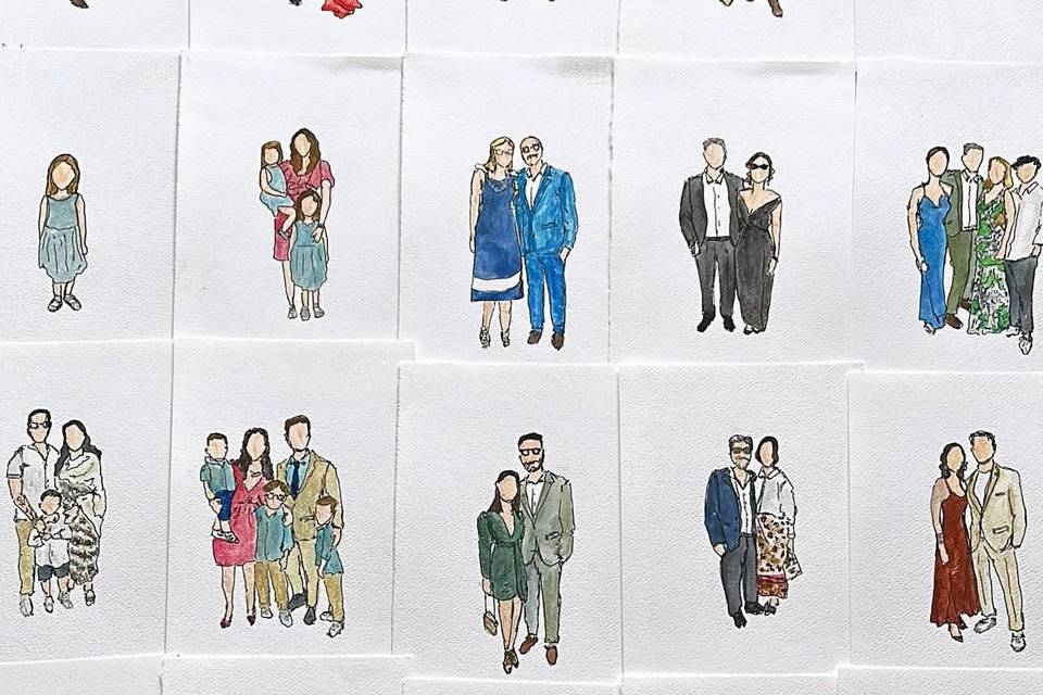 Ilustrações dos convidados