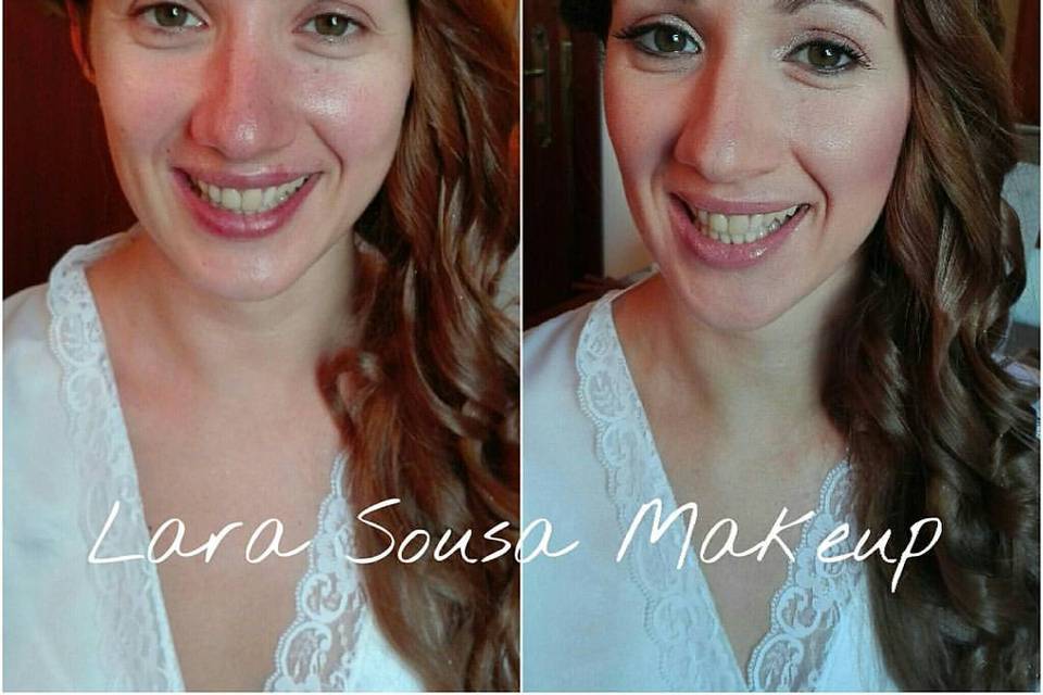 Antes e depois da maquilhagem