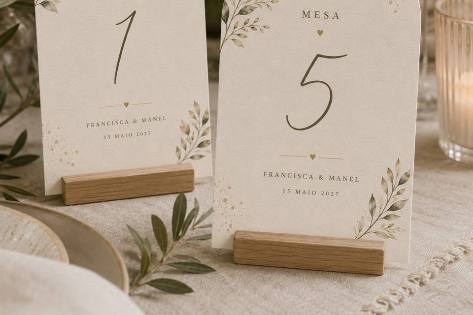 Marcadores de mesa
