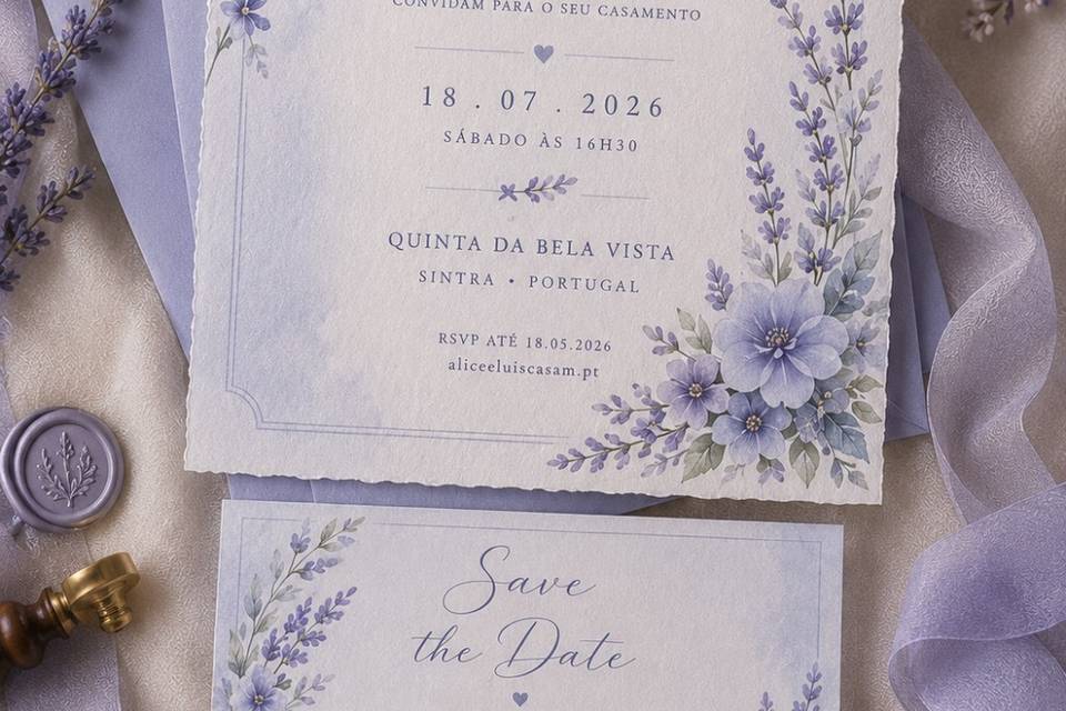Convite lavanda