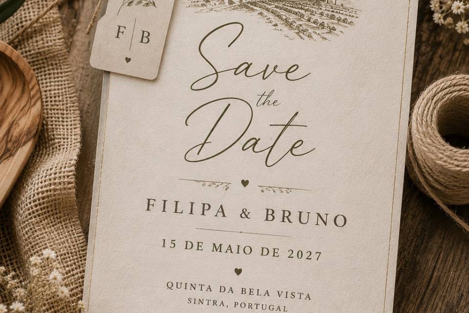 Save the Date- Rústico