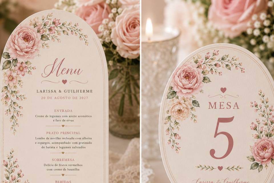 Menu + Marcadores de Mesa