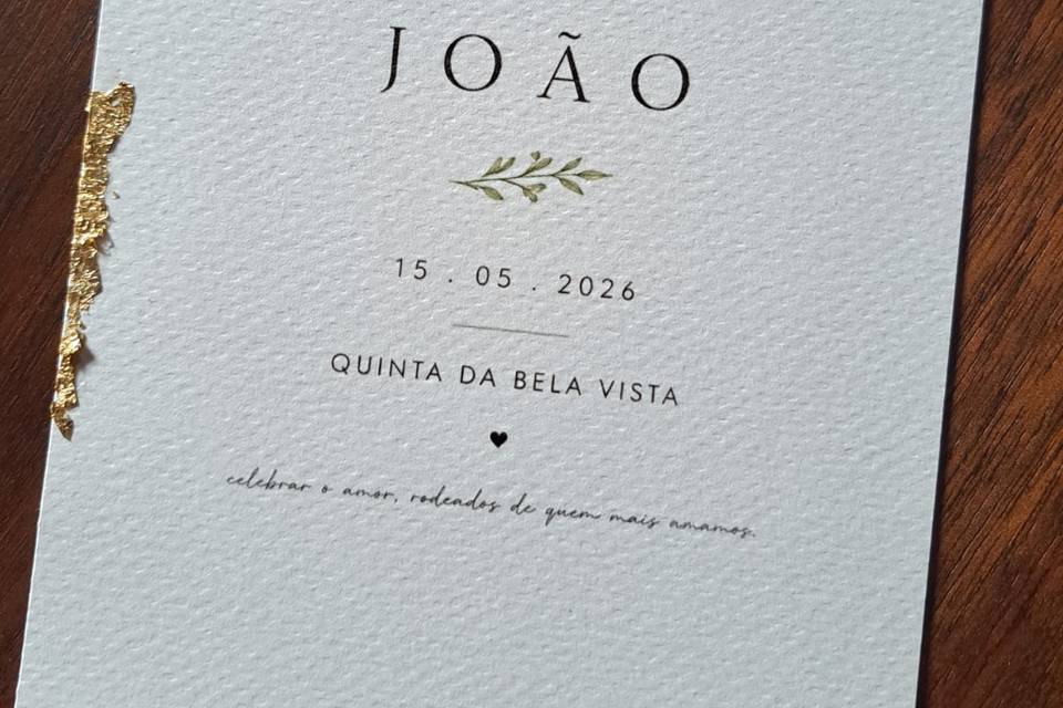 Convite minimalista