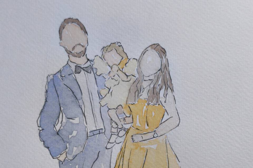 Ilustração de convidados