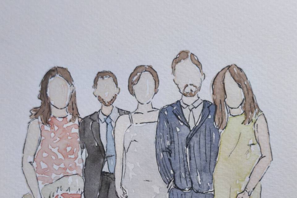 Ilustração de convidados