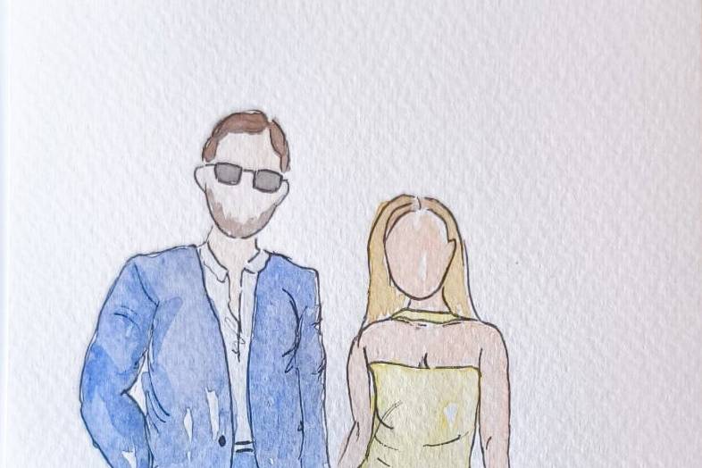Ilustração de convidados