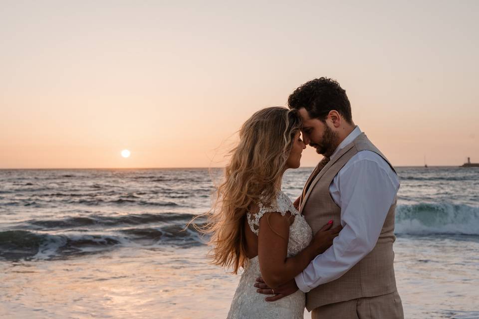 Amor descontraído na praia!