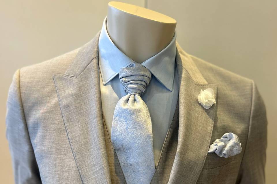 Fato cinza claro colete Boss