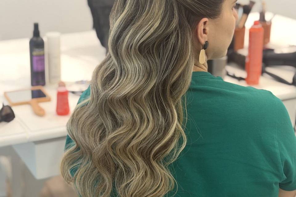 Penteado ondas hollywoodiana